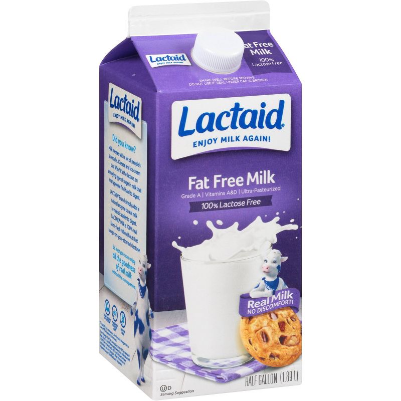 Lactaid Lactose Free Fat Free Milk - 0.5gal, 6 of 9