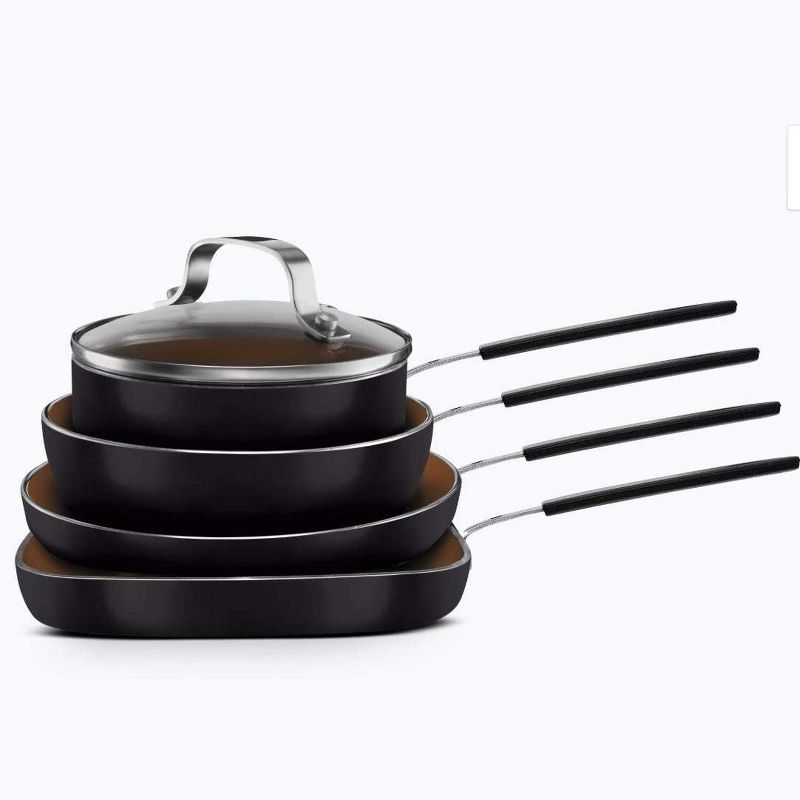 Gotham Steel Stackmaster 5 Piece Mini Nonstick Cookware Set with Rubber Grip Handles, 2 of 4