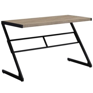 Monarch Specialties Computer Desk Home Office Laptop 48InchL Work Metal Laminate Brown Black Contemporary Modern - 1 of 4
