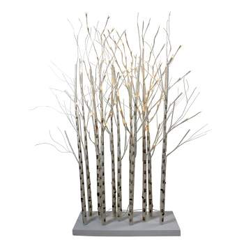 Northlight 4' LED Lighted White Birch Twig Tree Cluster Outdoor Christmas Decoration