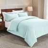 Flannel Cotton Modern Solid Fuzzy Duvet Cover Set With Pillow Shams by Blue Nile Mills - 2 of 4