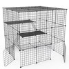 iMountek "3-Tier Large Cat Cage Enclosure Playpen – Iron Construction, Detachable Cat Crate with 2 Ladders" Black - 4 of 4