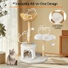 Artloge 47" Tall Sturdy Cat Tree Tower Multi-Level Play Activity Center Luxury Cats House with Cozy Condo & Scratching Post & Toy Ball - 4 of 4