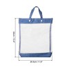 Unique Bargains Office Business Nylon Mesh Transparent Files Handbag - 2 of 4