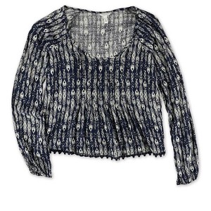 Aeropostale Womens Feather Crop Peasant Blouse - 1 of 1