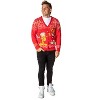 Seven Times Six Garfield Men's Odie and Garfield Ugly Sweater Button-Up Knit Cardigan Red - 4 of 4