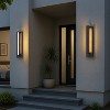 ALOADECOR H20" Modern Motion Sensor Outdoor Wall Light 23W Integrated LED Wall Sconce in Matte Black for Porch Garage Patio（2 PACK） - 2 of 4