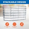NutriChef Refrigerator Organizer Bins - 8-Piece Stackable Set, 4 Wide & 4 Narrow, BPA-Free, Clear - 4 of 4