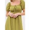 August Sky Women's U-neck Front Self Tie Midi Dress - 4 of 4