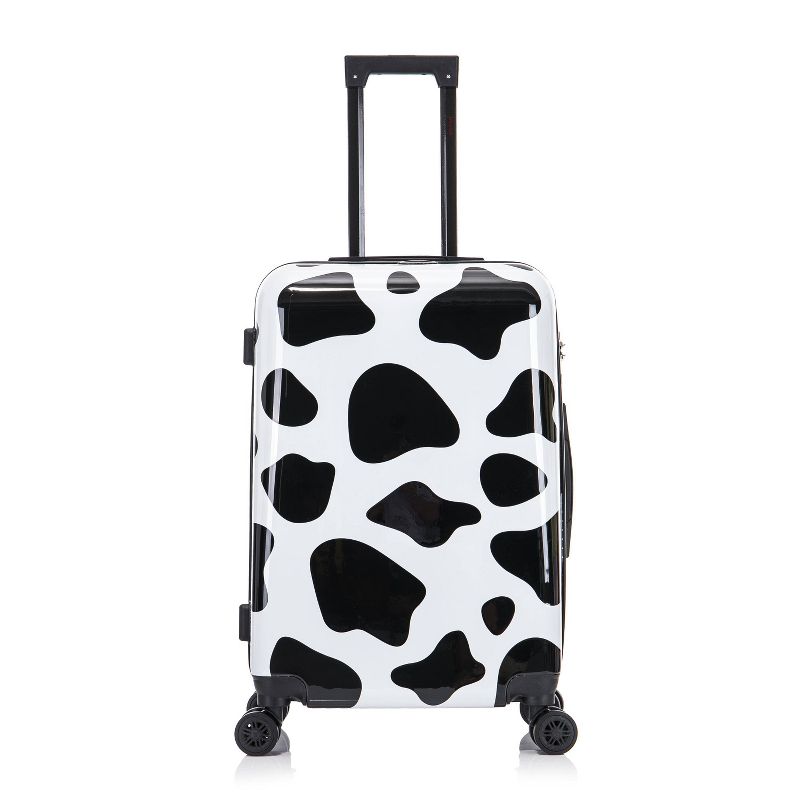 InUSA PRINTS Lightweight Hardside Medium Checked Spinner Suitcase - Cow, 3 of 17