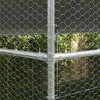 vidaXL Chicken Cage Silver 600 x 200 x 198.5 cm Galvanized steel - 3 of 4