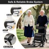 Rollator Walkers for Seniors with Seat, Walker Wheelchair Combo, Lightweight Foldable Wheelchairs for Adults,Black - 4 of 4