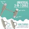 Smartish USB-C/Lightning Cable for iPhone 16/15/14 - Crown Joule - 6 Foot Universal Fast Fabric Wrapped Charging Cable w/Micro-USB - 2 of 4