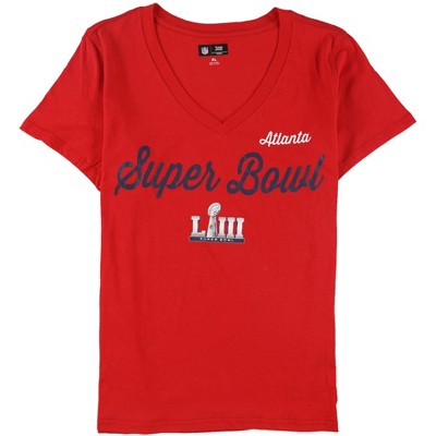 G-III Sports Womens Super Bowl LIII Atlanta Graphic T-Shirt, Red, Medium