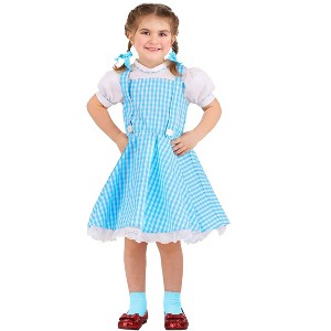 HalloweenCostumes.com Toddler Girl Wizard of Oz Dorothy Halloween Costume | Blue Gingham Fairytale Dress-Up Dress - 1 of 4
