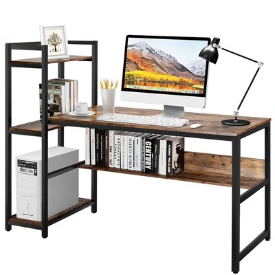 Costway Multi-functional Computer Desk With 4-tier Storage Shelves : Target