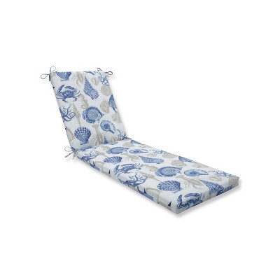 Indoor/Outdoor Sealife Marine Blue Chaise Lounge Cushion - Pillow Perfect