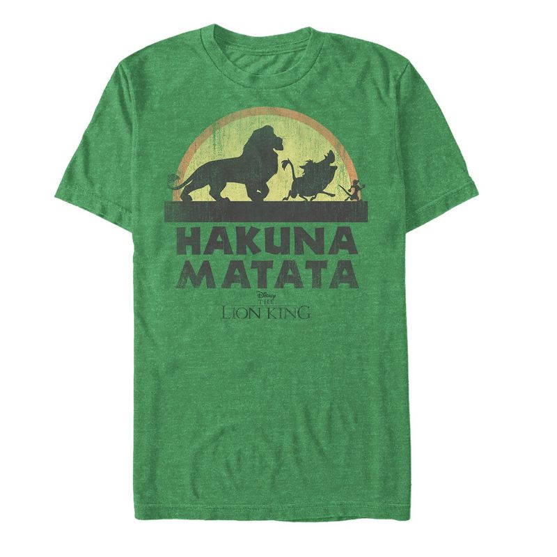 Men's Lion King Hakuna Matata Sunset Strut T-Shirt, 1 of 4