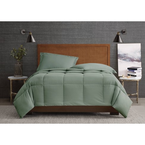 Cannon Cannon Heritage Solid 2-Piece Green Twin Comforter Set in the  Bedding Sets department at