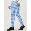 Lars Amadeus Men's Color Block Slim Fit Flat Front Plaid Dress Pants - 2 of 4
