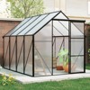 KTMBDW 6x6/8/10/12 FT Greenhouse for Outdoors, Polycarbonate Greenhouse with Roof Vent, Aluminum Large Walk-in Greenhouse for Outside Garden Backyard - 2 of 4
