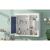 VYNXARIA 32'' Wall-Mounted Bathroom Cabinet with Mirror & 3 Adjustable Shelves. - 3 of 4
