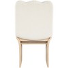 Meridina Furniture,Shaw Cream Chenille Fabric Upholstered Dining Chair - 3 of 4