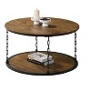 Sapphtopaz Modern Coffee Table with 2 End Tables Living Room Table Set Durable Center Table for Living Room,3pcs - 2 of 4