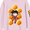 Dragon Ball Z Gohan With Dragon Balls Crew Neck Long Sleeve Cradle Pink Adult Sweatshirt - 2 of 3