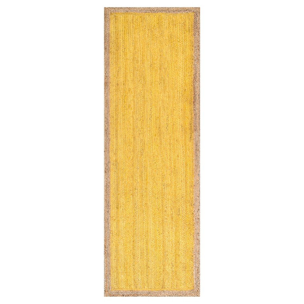 Yellow Solid Loomed Runner - (2'6inx8') - nuLOOM