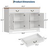 COZONY Farmhouse Console Table with Drawers, Wood Grain Storage Cabinet for Entryway and Living Room - 2 of 4