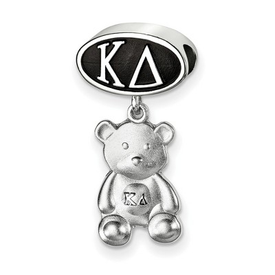 Black Bow Jewelry Sterling Silver Kappa Delta Greek Life Bracelet Bead Charm