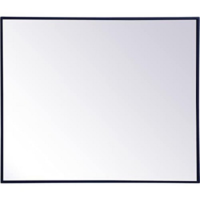 Elegant Lighting Metal frame rectangle mirror 30 inch x 36 inch in Blue
