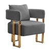 NicBex Couches for Living Room Upholstered Teddy Armchair Sofa Modern Design Accent Sofa with Metal Foot - 3 of 4
