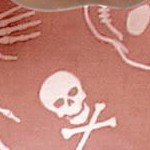 allover bones skull red