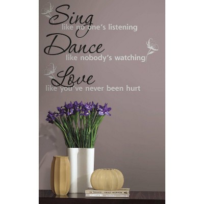 Dance Sing Love Peel and Stick Wall Decal - RoomMates