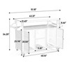 VisioGear Large Bar Serving Cart with Storage Cabinet, Wheels and Extended Table Top, Side Handle for Patio Kitchen, Grey, 51.28"*21.65"*34.25" - 3 of 4