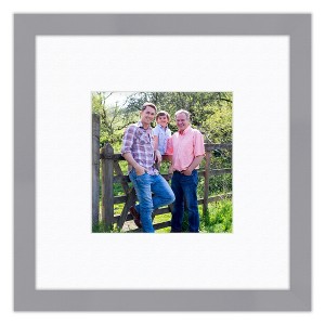 Courtside Market Classic Hues Portrait Frame Collection Grey 9"x9" 1-5x5 Opening - 1 of 2