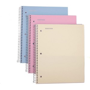 Mintra Office Durable Spiral Notebooks 3 Subject, 150 Sheets - 1 of 4