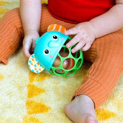 Bright Starts Giggle &#38; Glow Musical Light-Up Rattle Easy-Grasp Elephant