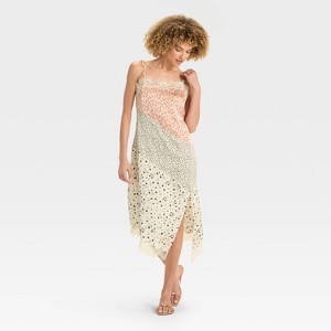 Women's Lace Trim Midi Slip Dress - Future Collective - 1 of 3