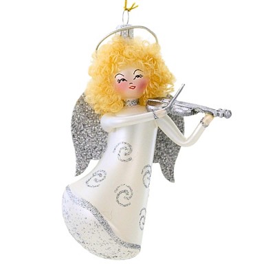 Italian Ornaments 5.0 Inch Seraphina Strings Angel Music Italian Tree Ornaments