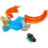 Hot Wheels Monster Trucks Corkscrew Shark Smash Track Set and 1:64 Scale Mega-Wrex Toy Truck - 3 of 4