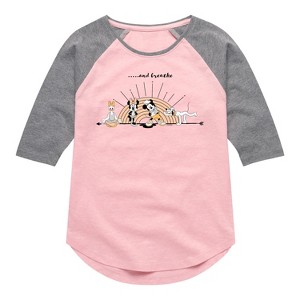 Girls' - Disney - And Breathe Shirt Tail Raglan Graphic T-shirt - 1 of 4