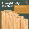 Wood Cutting Board - Bamboo Cutting Board Set, Wooden Cutting Boards for Kitchen with Deep Juice Groove, Side Handles - Wood Chopping Boards - 2 of 4