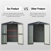 LOVMOR 6x4 FT Outdoor Storage Shed with Sloping Roof Galvanized Steel Frame, for Backyard Lawn or Patio of Bikes, Grills, Supplies, Tools, Toys - 3 of 4