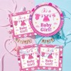 Hachikiko Pink Baby Girl Shower Disposable Tableware - Paper Dinner Plates and Napkins for Gender Reveal, Birthday Party Supplies and Decorations - 4 of 4