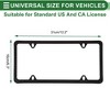 Unique Bargains License Plate Frame with Screws Caps 4 Hole 1 Set Triangle Square Hole Narrow Frame Stainless Steel - 4 of 4