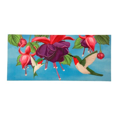 Evergreen Hummingbirds Sassafras Indoor Outdoor Switch Doormat 1'10"x10" Multicolored