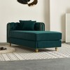84.65" Chesterfield Velvet Sofa and Gold Trim Tufted Couch with Pocket Spring Cushions, 750lb Capacity Solid Pine Frame - 2 of 4